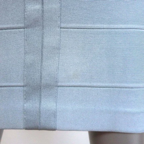 Herve Leger Criss Cross Bandage Dress Light Blue Size Small Sleeveless Mini - Picture 6 of 8